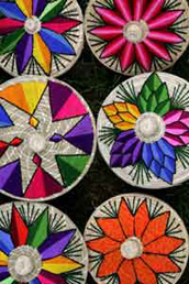 Colored baskets Guatemala