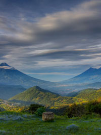 Volcanoes, Guatemala.