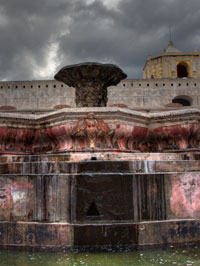 La Merced convent fount, Antigua Guatemala.