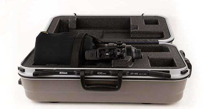 Nikon AF-S NIKKOR 400mm f/2.8E FL ED VR lens kit open